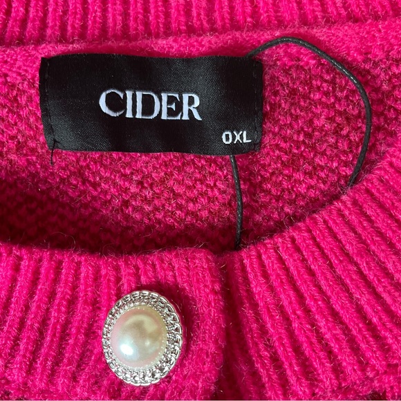 Cider Knit Check Round Neckline Cardigan Size OXL NWT - Picture 8 of 10